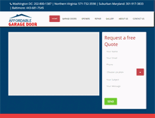 Tablet Screenshot of affordable-garagedoorsservices.com